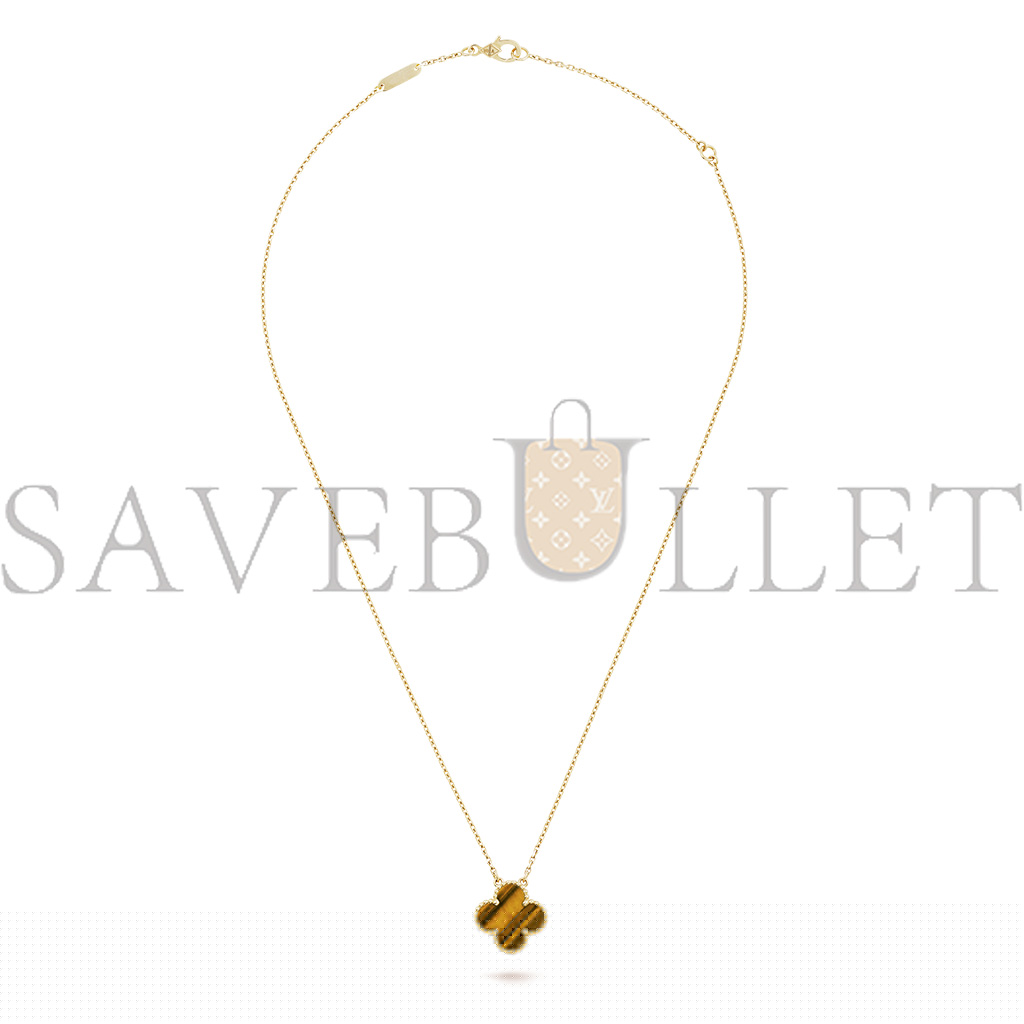 V*N CL*F arpels vintage alhambra pendant - yellow gold, tiger eye  vcard38600